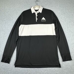 Burton Dryride Rugby Shirt Mens S‎ Polo Snowboard Ski Midweight Stretch Striped